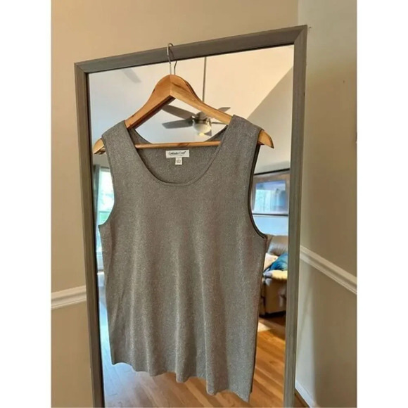 Coldwater Creek Silver Metallic‎ Sweater Size Large - Picture 1 of 4